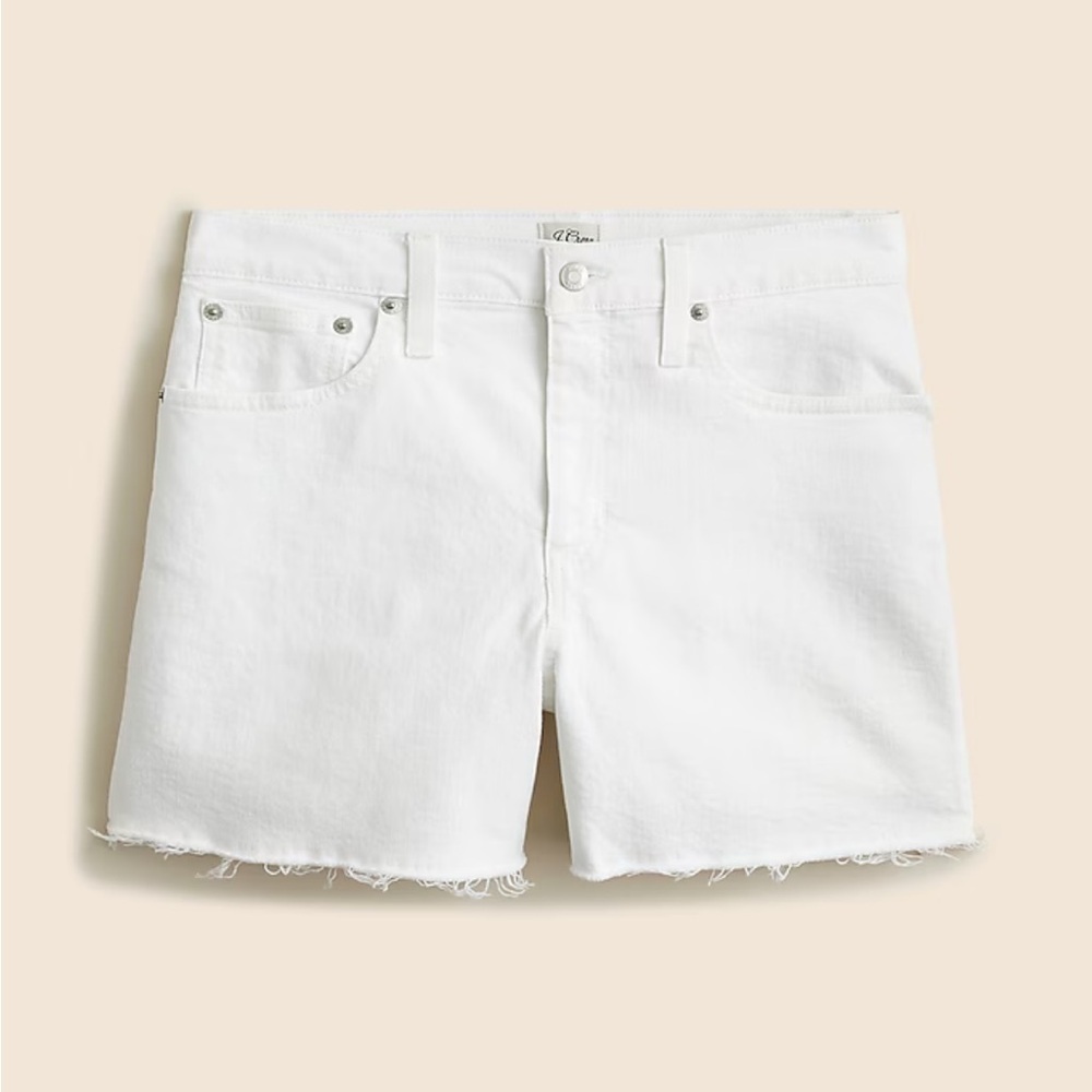 J. Crew White Denim Cutoff Jean Shorts